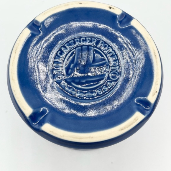 Longaberger Pottery Blue Container 3.5 x 4.5" - Picture 2 of 3